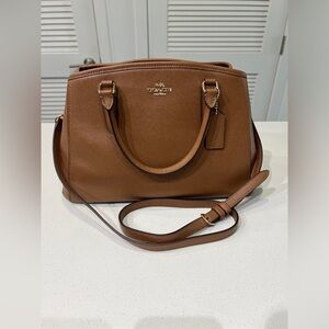 Authentic COACH Margot Caryall Crossgrain Leather Satchel Crossbody Bag